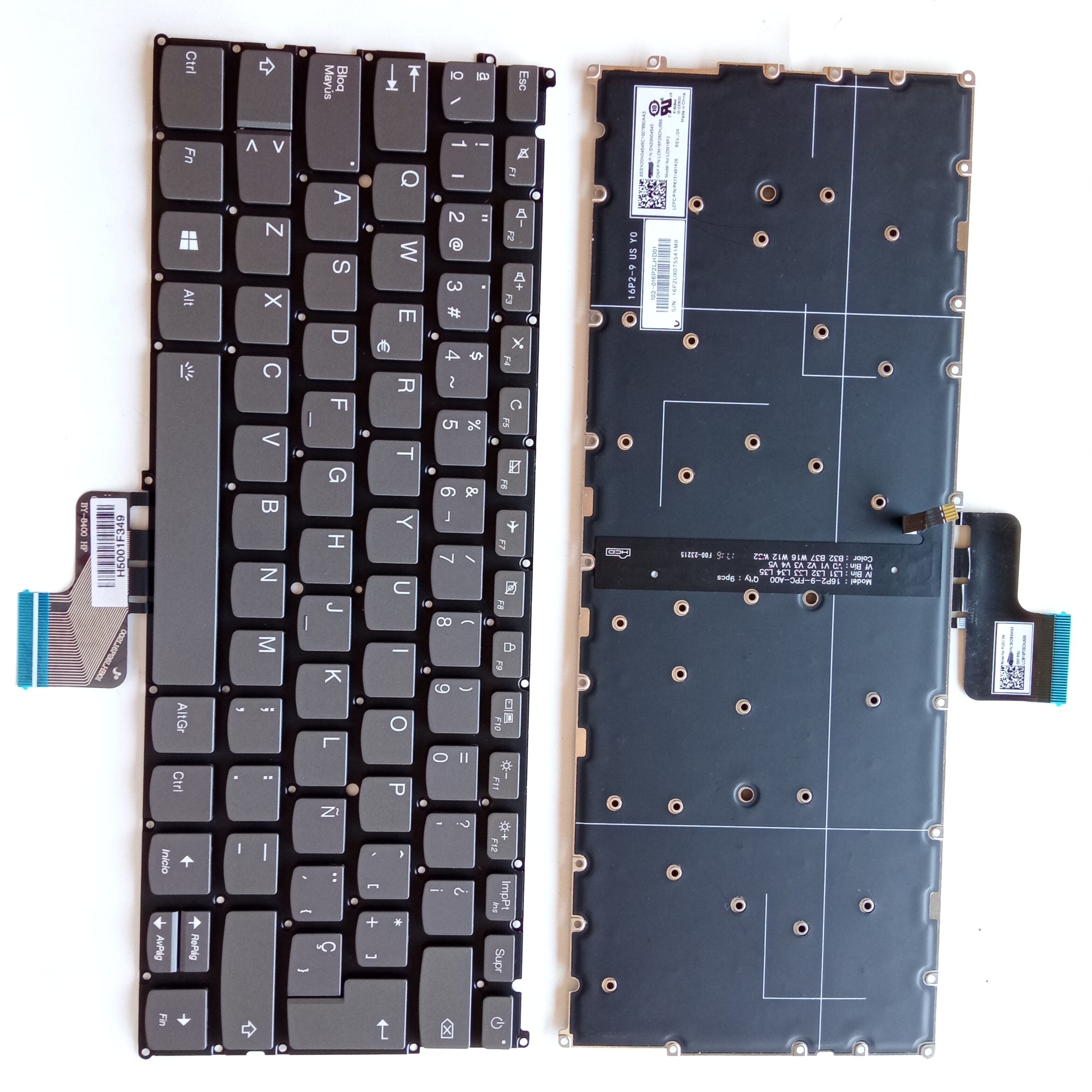 Picture of New Replacement Laptop Keyboard For LENOVO 720S-13 with switch Grey Backlit SP Layout